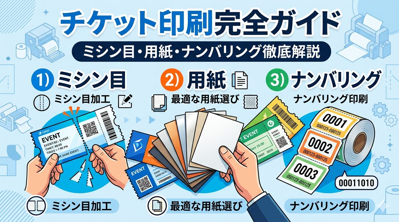 チケット印刷完全ガイドミシン目・用紙・ナンバリング徹底解説