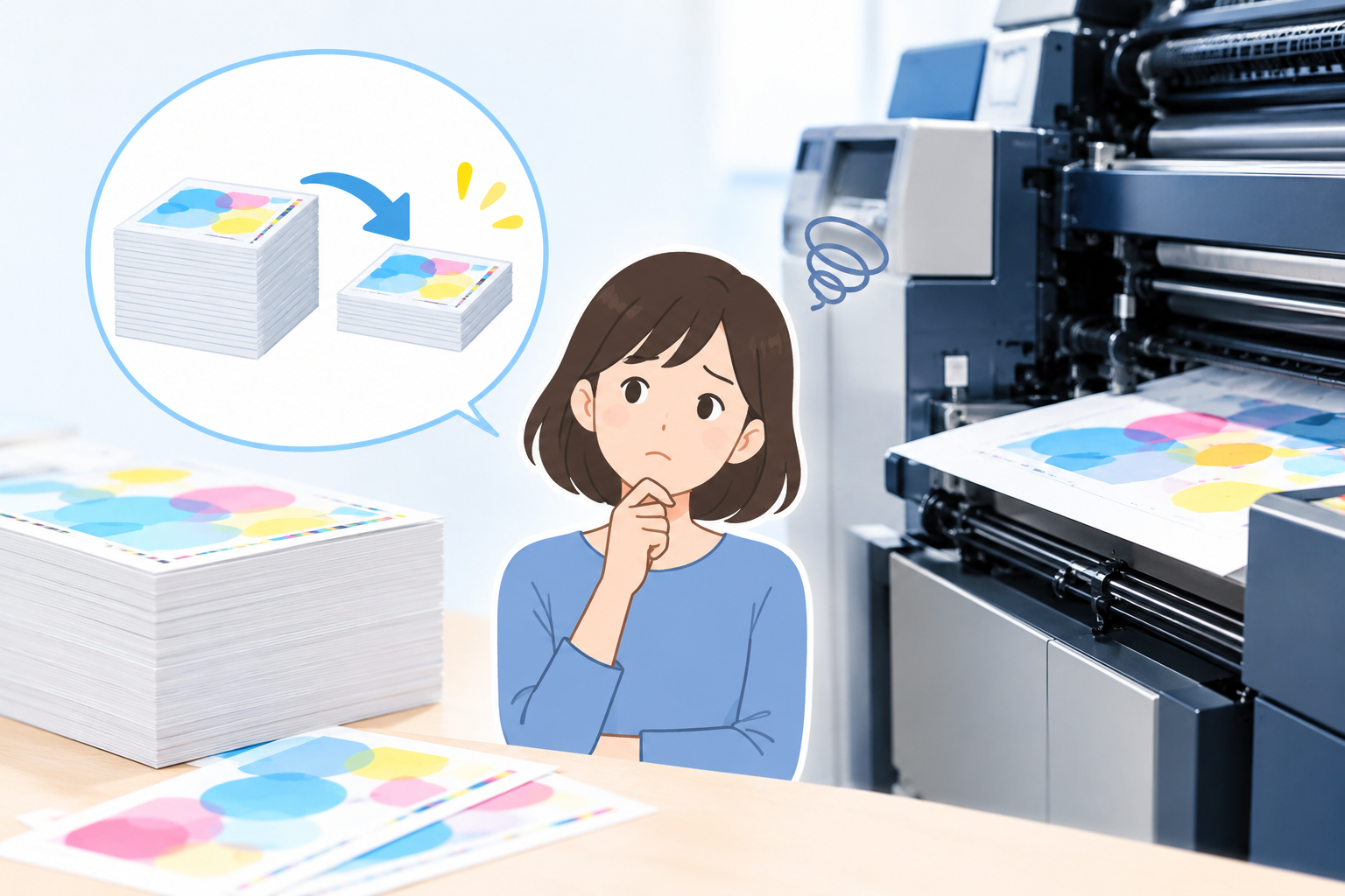 印刷通販で数が足りない？オフセット印刷で枚数が減る理由と予備紙の知識
